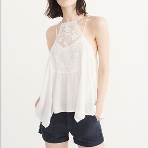 Abercrombie White Square Neck Cami